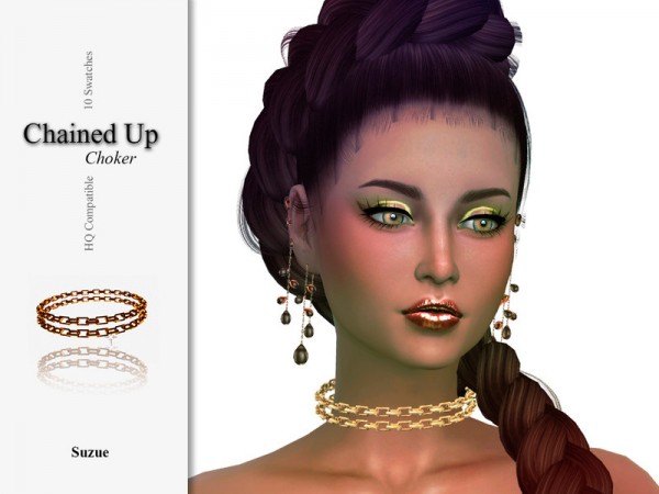  The Sims Resource: Chained Up Choker by Suzue