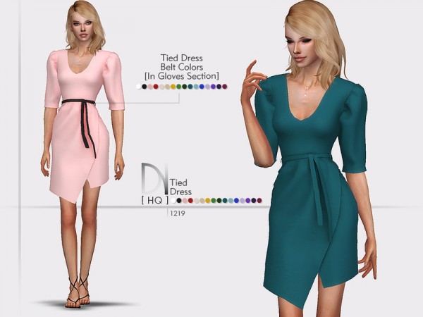  The Sims Resource: Tied Dress by DarkNighTt
