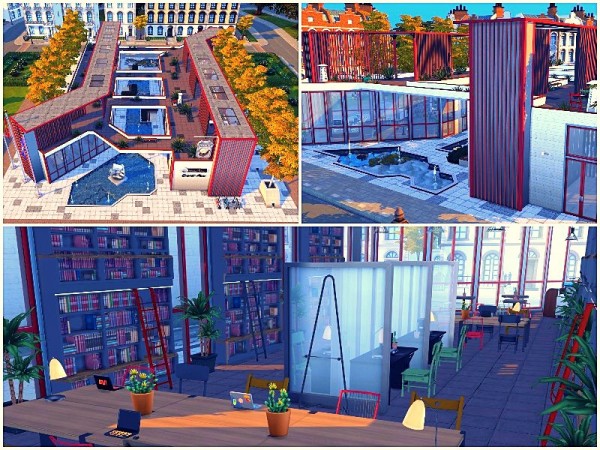  The Sims Resource: Bright future library by lotsbymanal