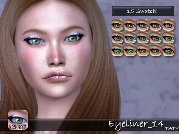 The Sims Resource: Eyeliner 14 by Lisaminicatsims
