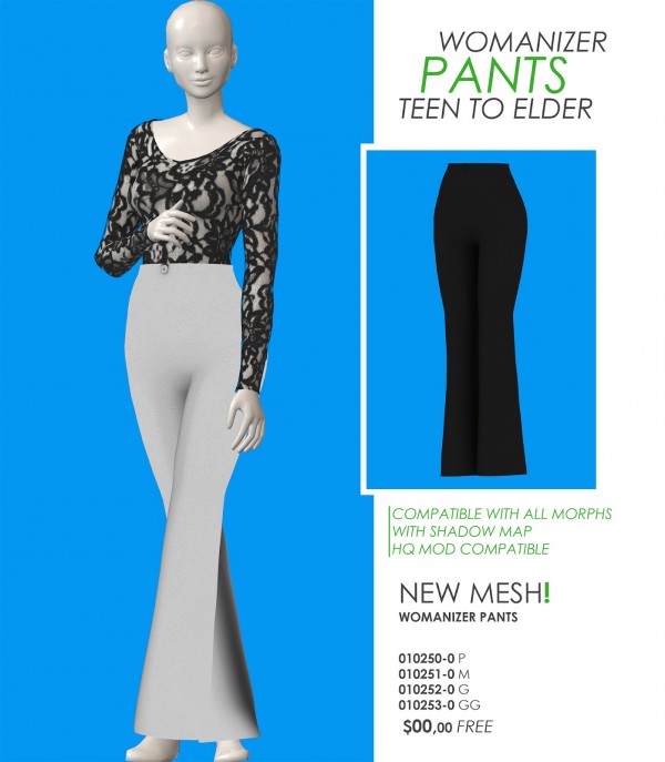  Red Head Sims: Womanizer body pants
