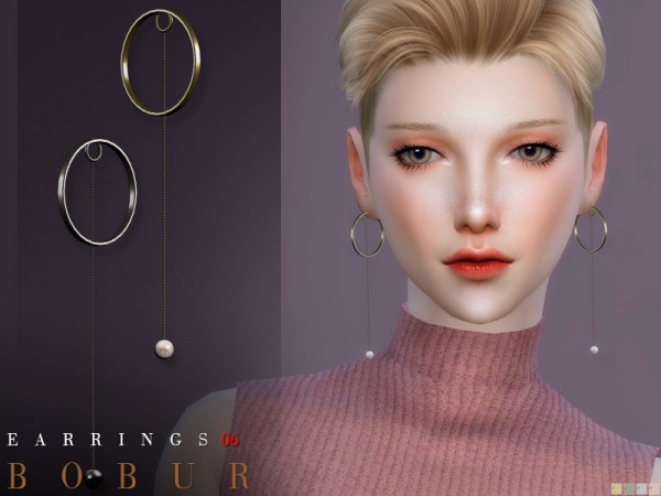  The Sims Resource: Earrings 06 by Bobur