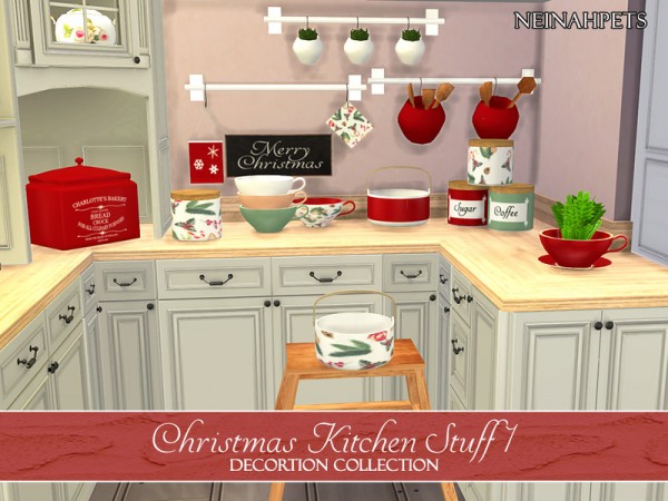  The Sims Resource: Christmas Kitchen Stuff Collection I by neinahpets