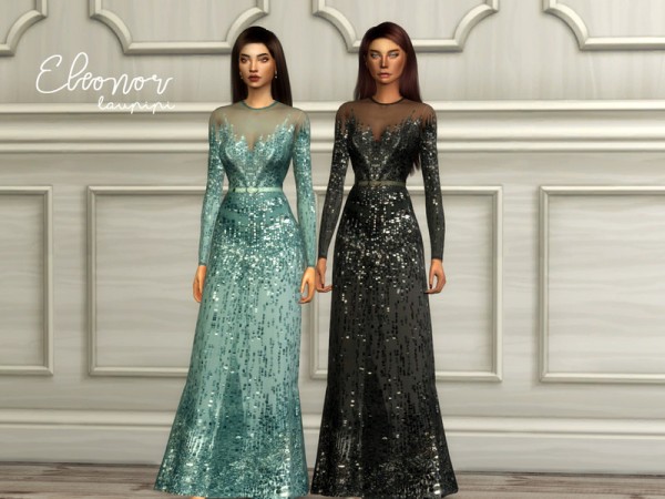  The Sims Resource: Eleonor dress by laupipi