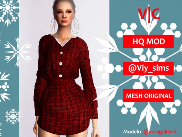  The Sims Resource: Dress Christmas II by Viy Sims