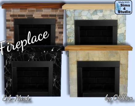  All4Sims: Fireplace 3 by Oldbox
