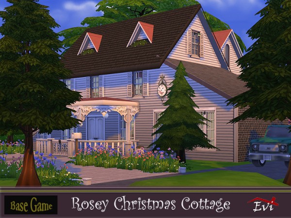  The Sims Resource: Rosey Christmas Cottage by evi