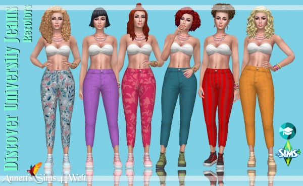 Annett`s Sims 4 Welt: Discover University Jeans   Recolors