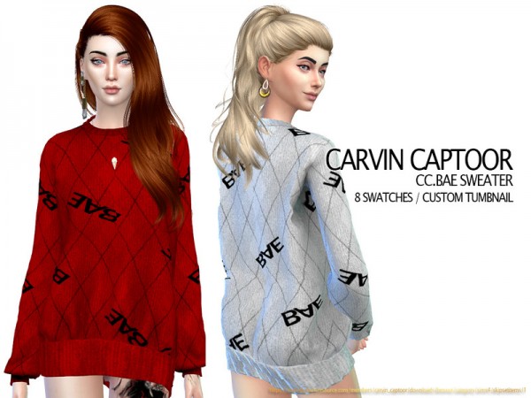  The Sims Resource: Bae sweater by carvin captoor