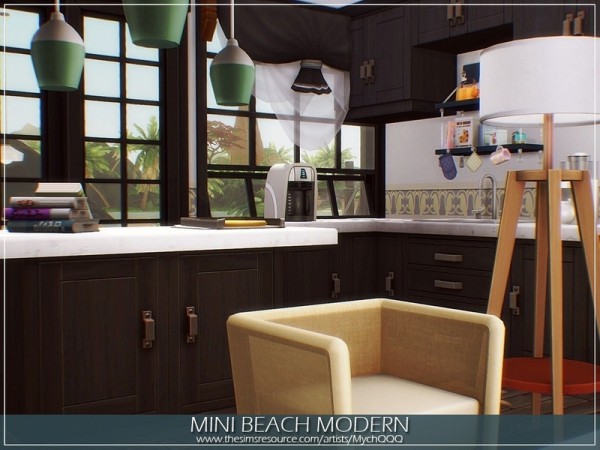  The Sims Resource: Mini Beach Modern House by MychQQQ