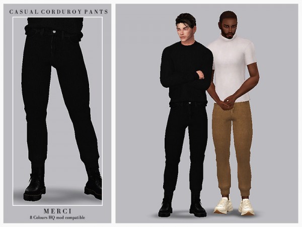  The Sims Resource: Casual Corduroy Pants by Merci