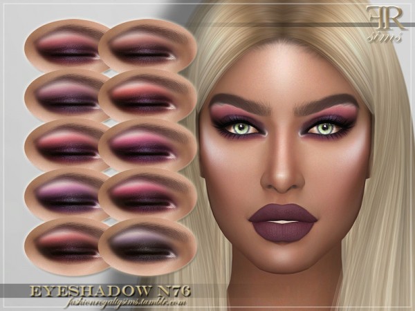  The Sims Resource: Eyeshadow N76 by FashionRoyaltySims