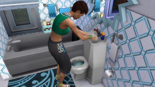  Mod The Sims: Modern Toilet and Sink Combo by K9DB