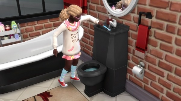  Mod The Sims: Modern Toilet and Sink Combo by K9DB