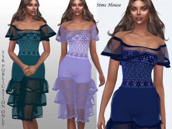  The Sims Resource: Corset with lace drape by Sims House