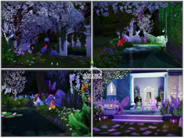  The Sims Resource: Blue Fairy Castle (No CC!) by nobody1392