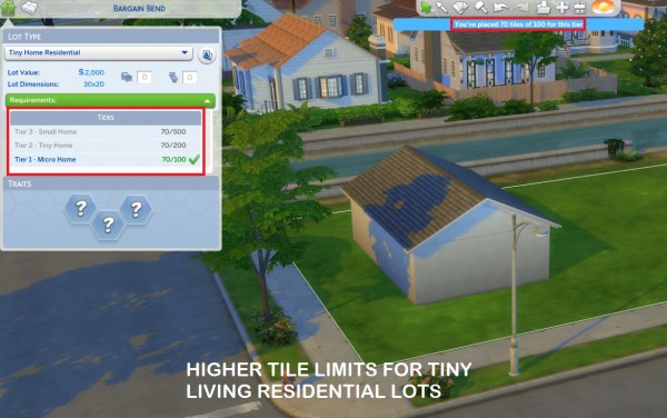  Mod The Sims: Tiny Homes   Changed Tile Limits by simmytime