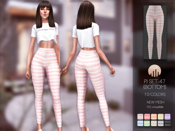  The Sims Resource: PJ set 47   Pants by busra tr