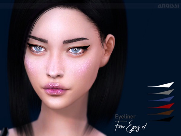 The Sims Resource: Eyeliner Fox Eyes v1 by ANGISSI