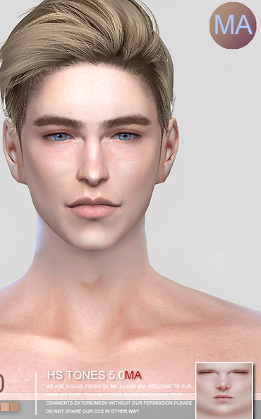  The Sims Resource: HS5.0 skintones MA by S Club