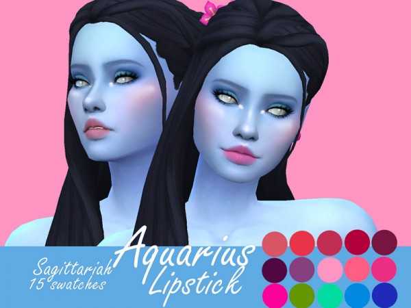  The Sims Resource: Aquarius Lipstick by Sagittariah