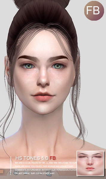  The Sims Resource: HS5.0 skintones FB by S Club