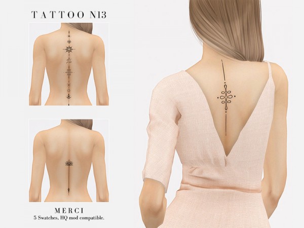  The Sims Resource: Tattoo N13 by Merci