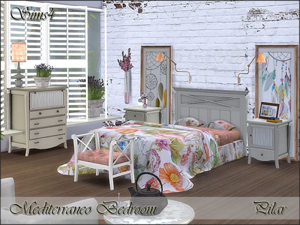  The Sims Resource: Mediterraneo Bedroom by Pilar