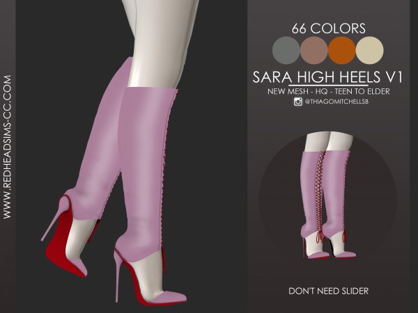  Red Head Sims: Sara high heels