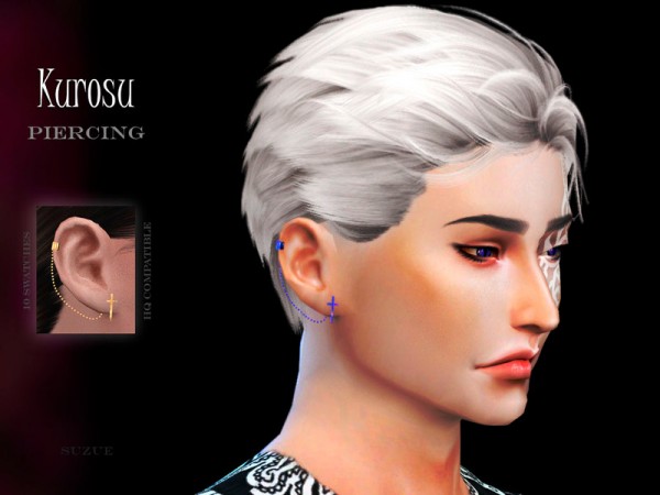  The Sims Resource: Kurosu Right Piercing by Suzue