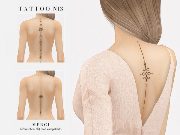  The Sims Resource: Tattoo N13 by Merci