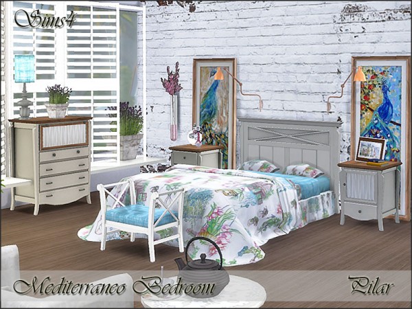  The Sims Resource: Mediterraneo Bedroom by Pilar