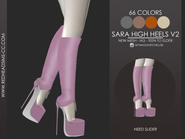  Red Head Sims: Sara high heels