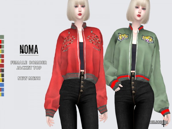 The Sims Resource: Noma   Bomber Jacket  by Helsoseira