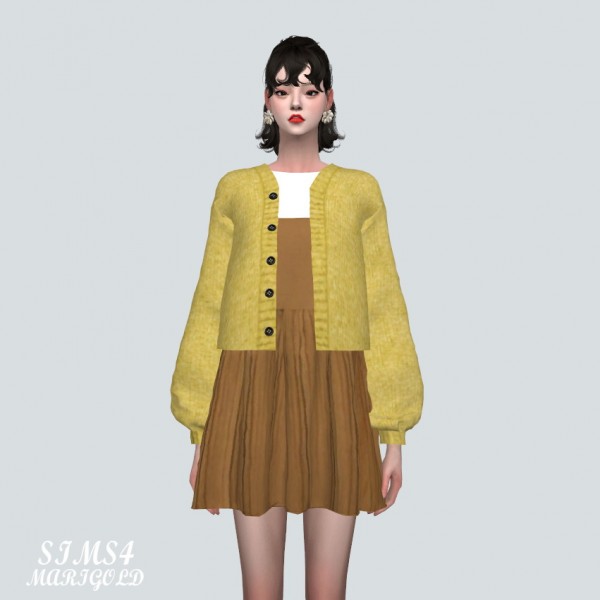  SIMS4 Marigold: BB Cardigan Mini Dress