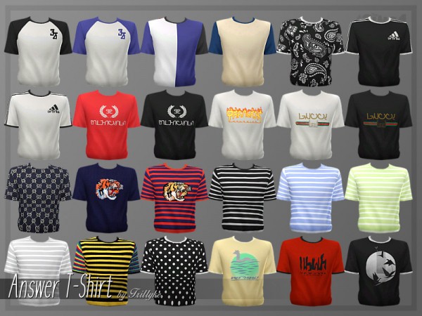 The Sims Resource: Answer T-Shirt by Trillyke • Sims 4 Downloads