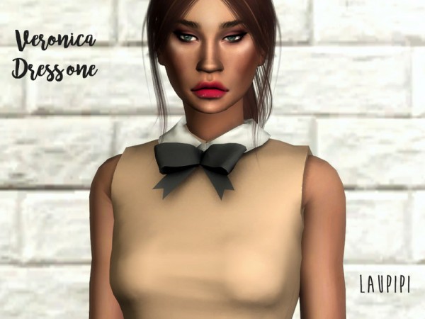  The Sims Resource: Veronica Dress one by laupipi