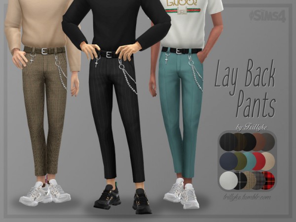  The Sims Resource: Lay Back Pants by Trillyke