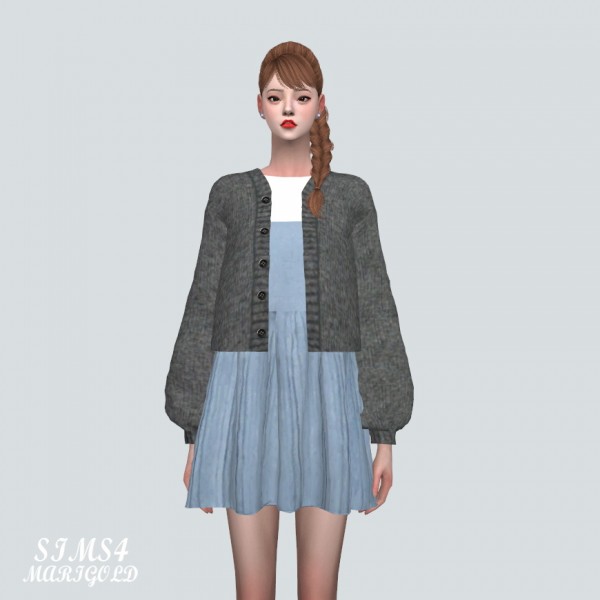  SIMS4 Marigold: BB Cardigan Mini Dress