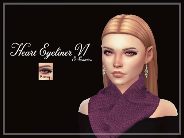  The Sims Resource: Heart Eyeliner V1 by Reevaly