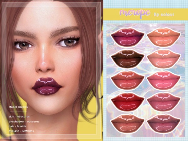  The Sims Resource: Merope Lip Colour by Screaming Mustard