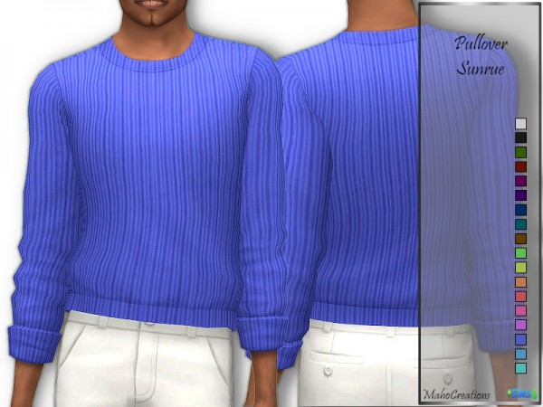  The Sims Resource: Pullover Sunrue by MahoCreations