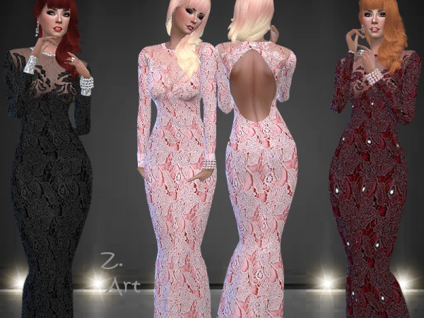  The Sims Resource: Luxury Dress 02 by Zuckerschnute20