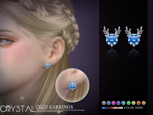  The Sims Resource: EARRINGS 202001 by S Club