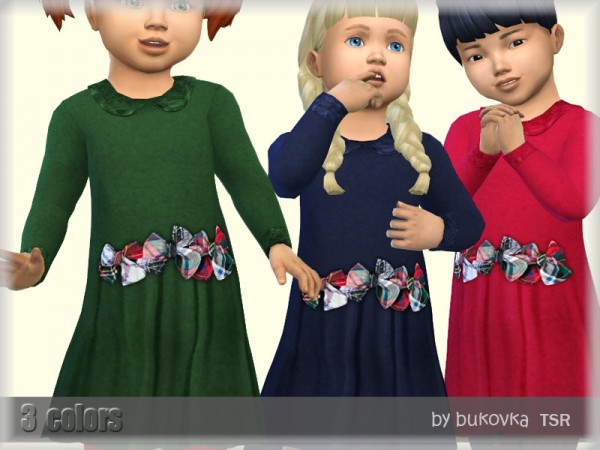  The Sims Resource: Dress with Bows by bukovka