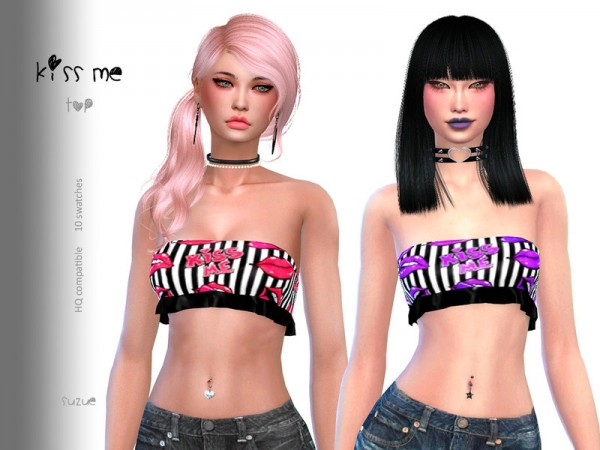  The Sims Resource: Kiss Me Top by Suzue