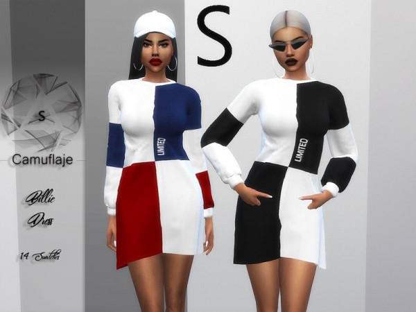  The Sims Resource: Billie Dress by Camuflaje