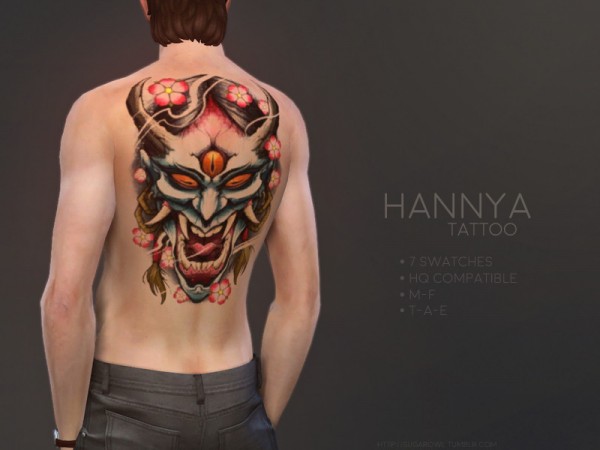  The Sims Resource: Hannya tattoo by sugar owl