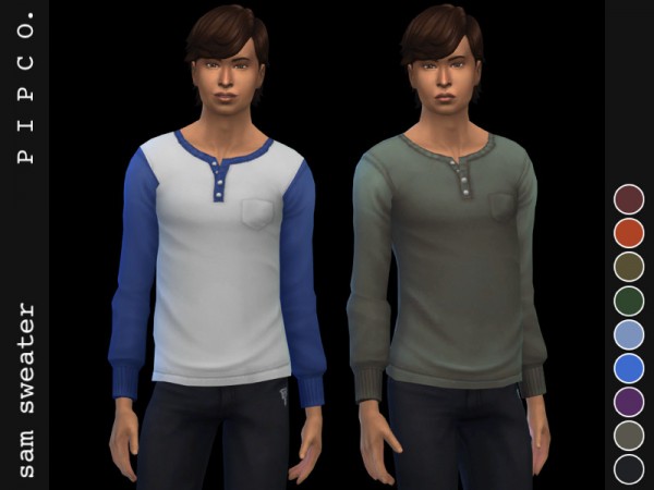  The Sims Resource: Sam sweater by Pipco
