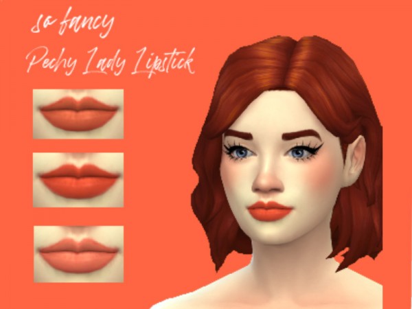  The Sims Resource: Peachy Lady Lipstick by so fancy